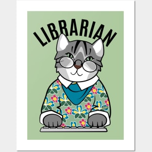 Librarian Cat Posters and Art